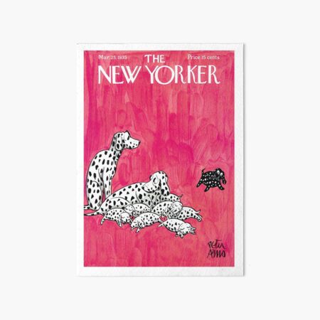New Yorker Cover, March 1935 Artwork Reproduction for Wall Art, Prints, Posters, Tshirts, Men, Women, Kids Art Board Print