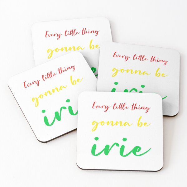 Item preview, Every little thing gonna be irie reggae rasta colours on white gift designed and sold by Stageystuff.