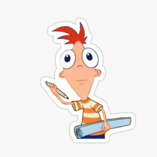 Phineas Facing Forward Sticker