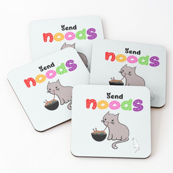 Item preview, Send Noods Kawaii Cat And Mouse. Cat Eating Noodles designed and sold by nat82.