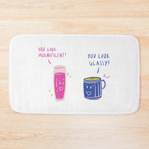 Item preview, You Look Mugnificent! You Look Glassy!  - Witty Valentines Love Puns designed and sold by ItsNikkiArts.