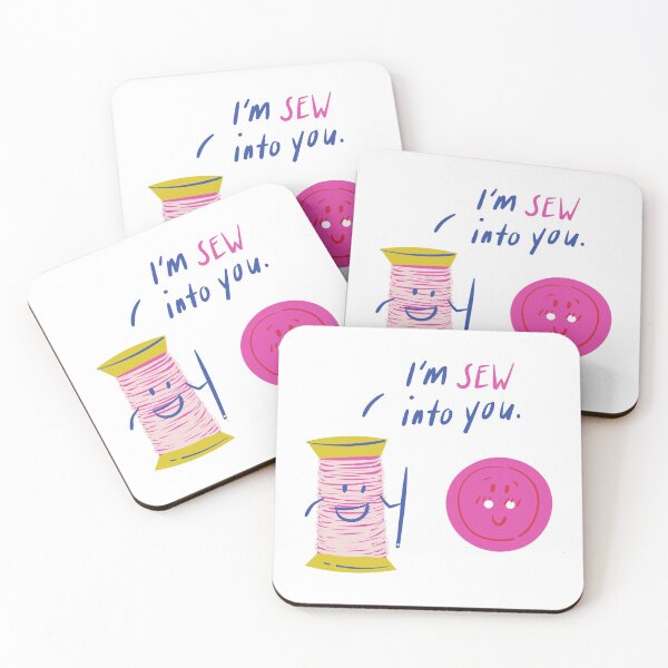 Item preview, Estoy cosiendo en ti - Witty Valentines Love Puns designed and sold by ItsNikkiArts.