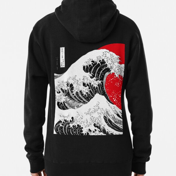 La grande vague au large de Kanagawa Sweat à capuche épais