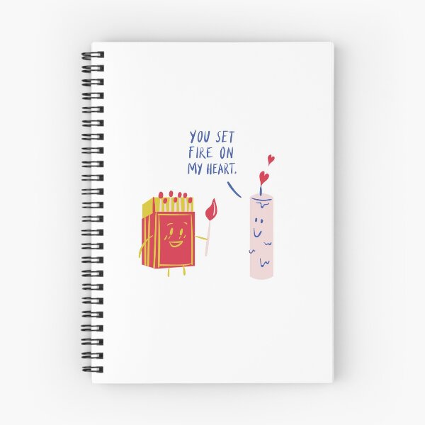 Item preview, You Set Fire On My Heart - Witty Valentines Love Puns designed and sold by ItsNikkiArts.