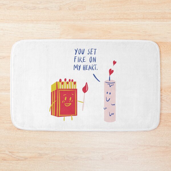 Item preview, You Set Fire On My Heart - Witty Valentines Love Puns designed and sold by ItsNikkiArts.