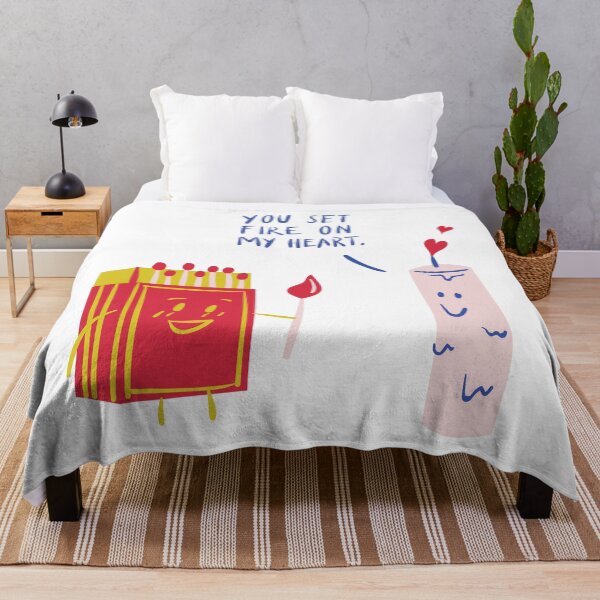 Item preview, You Set Fire On My Heart - Witty Valentines Love Puns designed and sold by ItsNikkiArts.