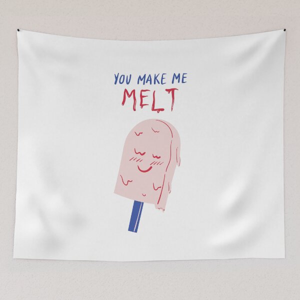 Item preview, You Make Me Melt - Witty Valentines Love Puns designed and sold by ItsNikkiArts.
