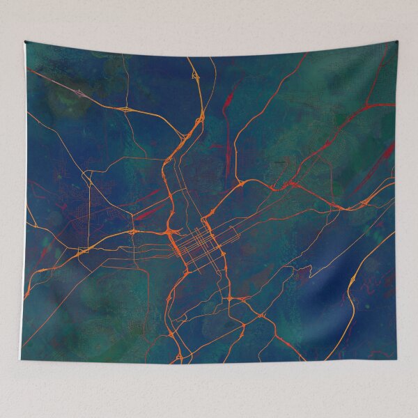 Item preview, Birmingham Alabama Street Map Art Watercolor Essential Earth designed and sold by IvonDesign.