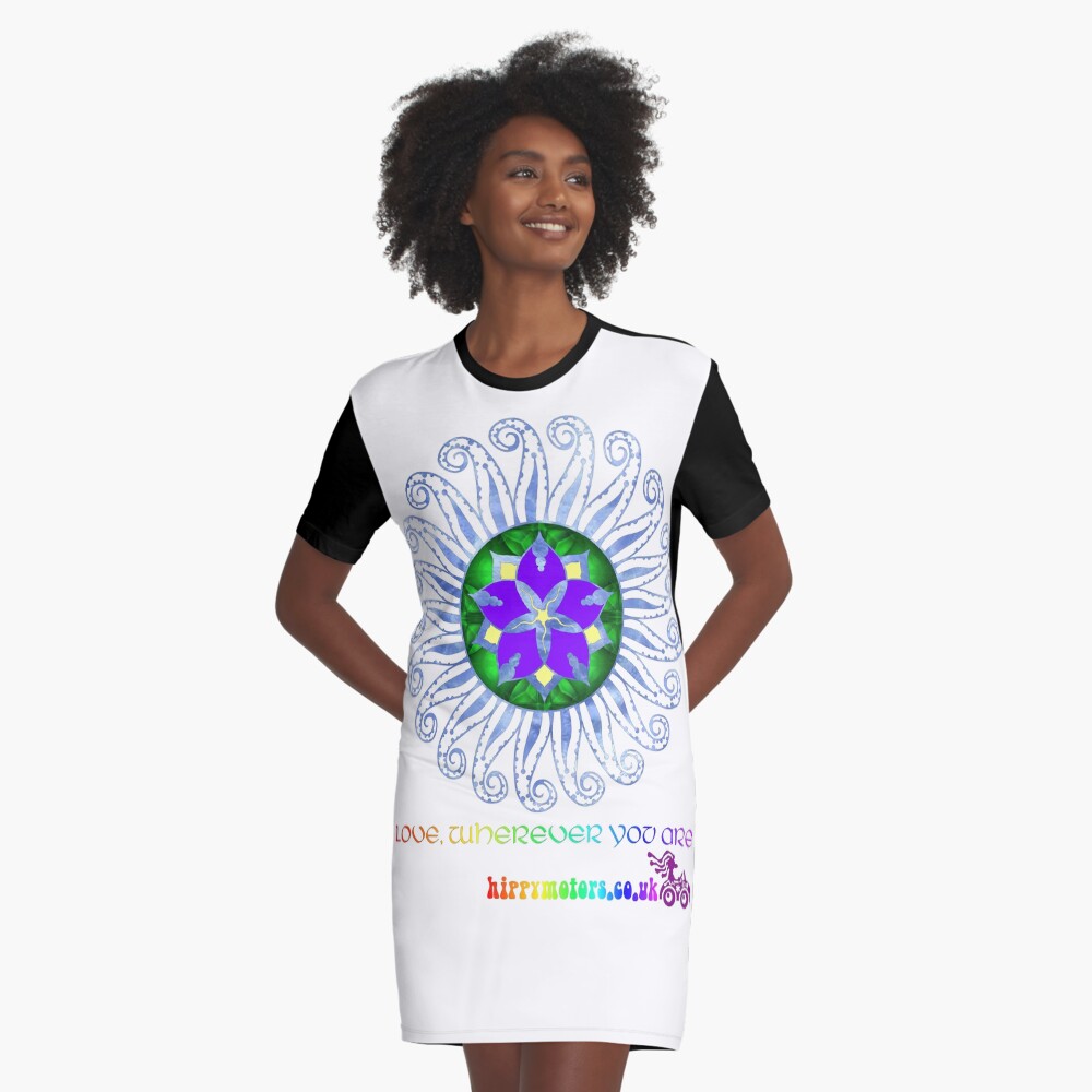 Mandala Graphic T-Shirt Dress