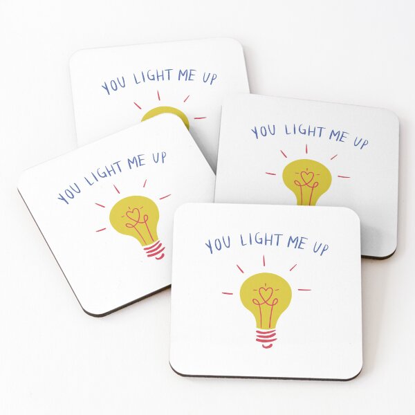Item preview, You Light Me Up - Witty Valentines Love Puns designed and sold by ItsNikkiArts.