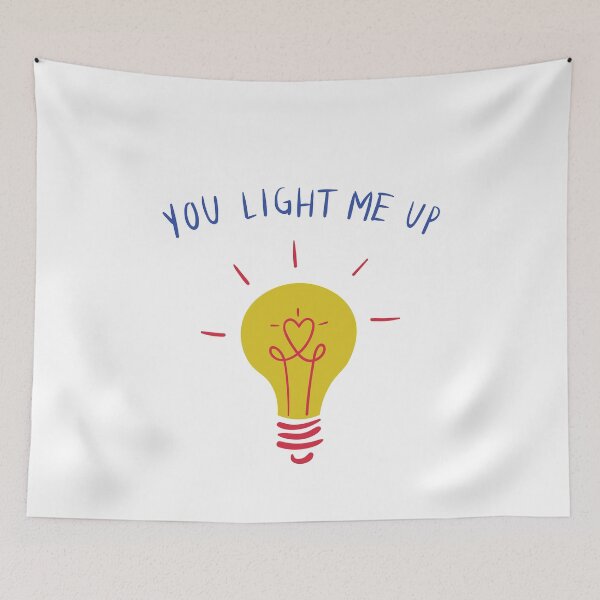 Item preview, You Light Me Up - Witty Valentines Love Puns designed and sold by ItsNikkiArts.