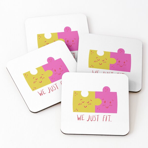 Item preview, We Just Fit - Witty Valentines Love Puns designed and sold by ItsNikkiArts.