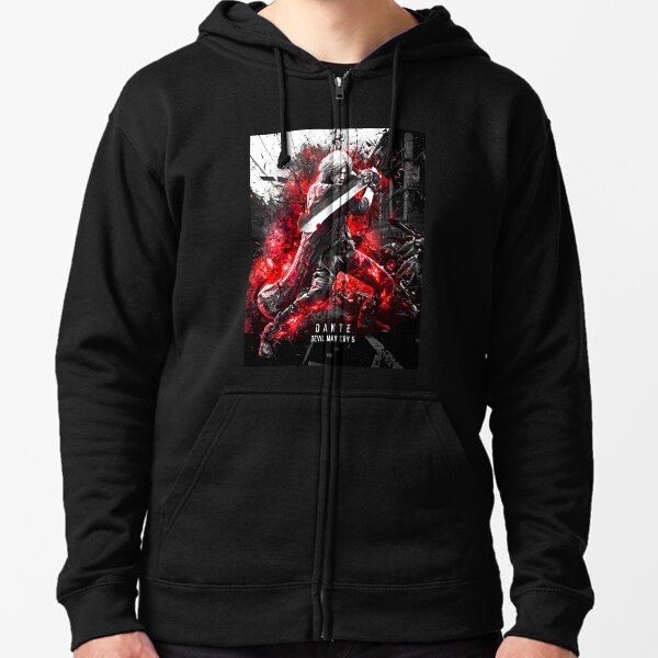 Devil May Cry 5 Dante Sudadera con capucha y cremallera