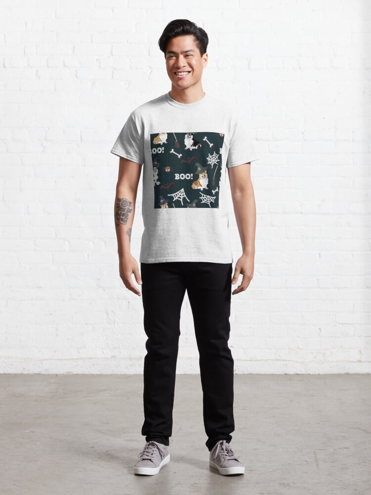 Alternate view of Corgis Celebrate Halloween - BOOOOO Classic T-Shirt