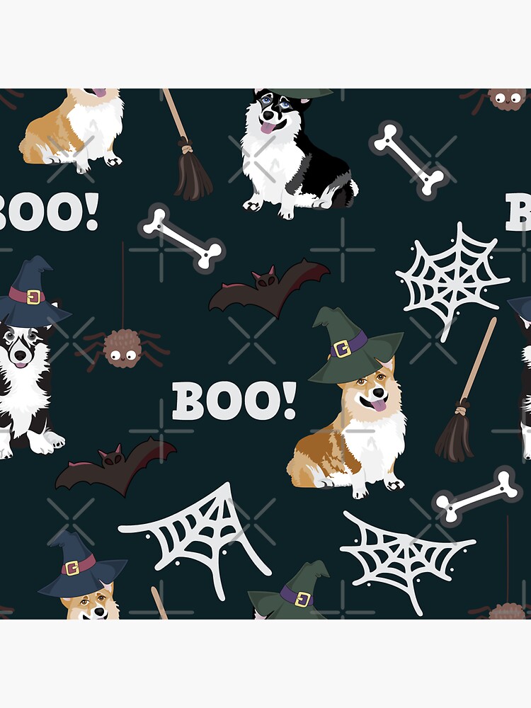 Corgis Celebrate Halloween - BOOOOO by Corgiworld