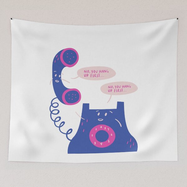 Item preview, No, You Hang Up First - Witty Valentines Love Puns designed and sold by ItsNikkiArts.