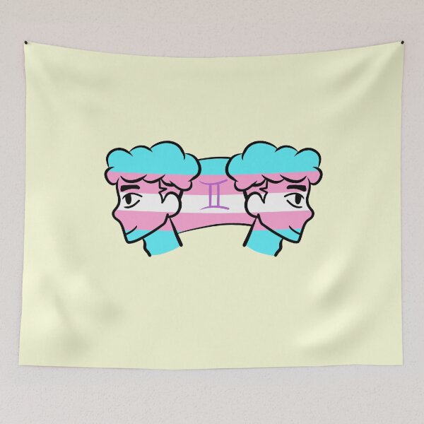 Item preview, Gemini Transgender Pride (Version 6) designed and sold by TomeOfCartoons.