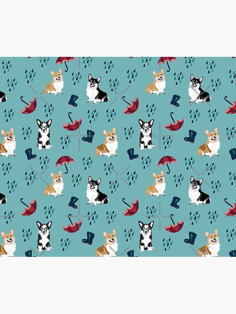 Corgi at rainy autumn day by Corgiworld