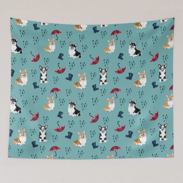 Item preview, Corgi en día lluvioso de otoño designed and sold by Corgiworld.