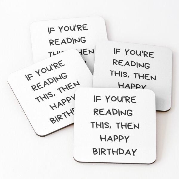 Item preview, If You're Reading This, Then Happy Birthday - Quirky, Sarcastic Birthday Greeting Cards designed and sold by flying-flamingo.