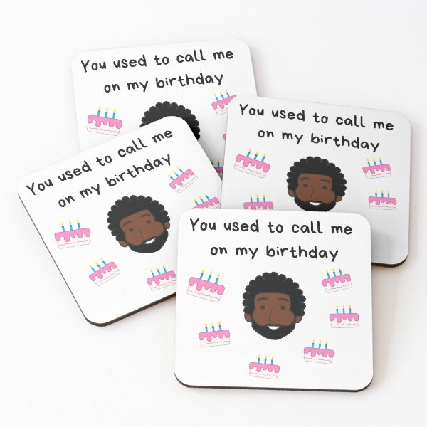 Item preview, You used to call me on my birthday - Quirky, Sarcastic Birthday Greeting Cards designed and sold by flying-flamingo.