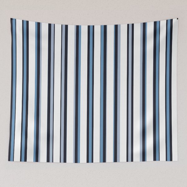 Aperçu de l'œuvre RAYURES BLEUES BLANCHES ET GRISES GRISES créée et vendue par ozcushionstoo.