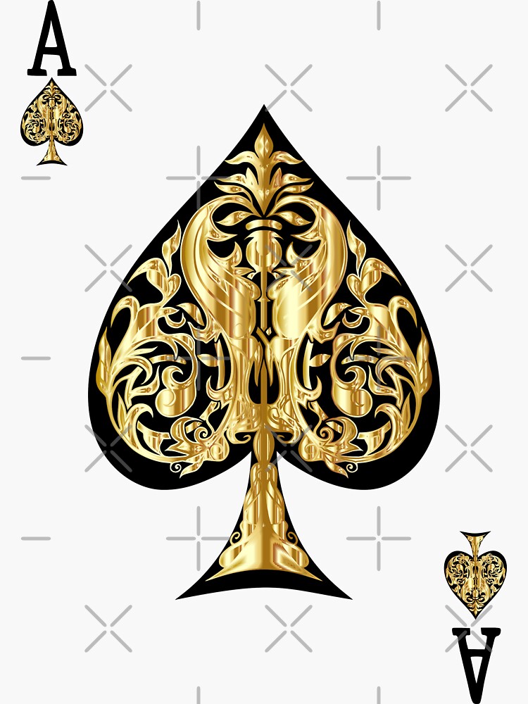 Premium Vector  Casino vegas ace of spade with gold frame and diamonds  around