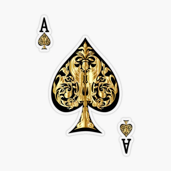 Premium Vector  Casino vegas ace of spade with gold frame and diamonds  around