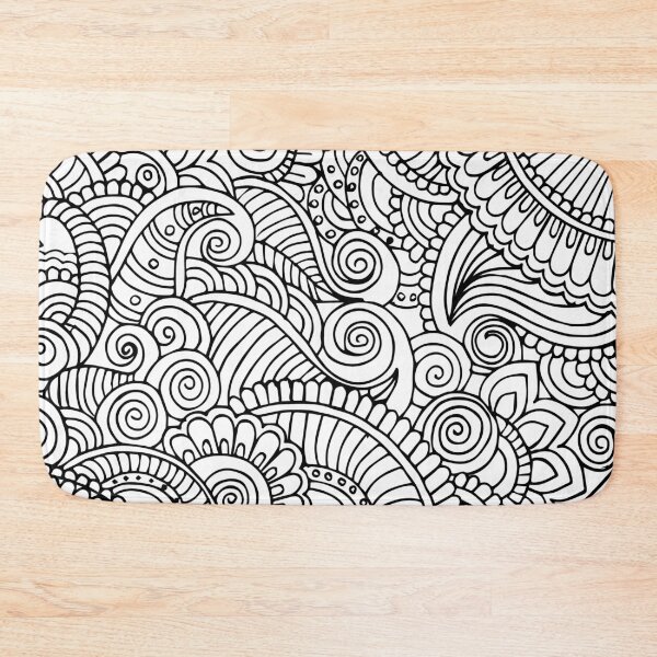 Item preview, Abstract Zen Doodle Pattern designed and sold by lellamars.