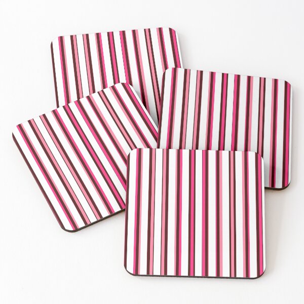 Item preview,  THIN NEON PINK LIGHT PINK AND DARK MAGENTA PING WITH WHITE  STRIPES  designed and sold by ozcushionstoo.