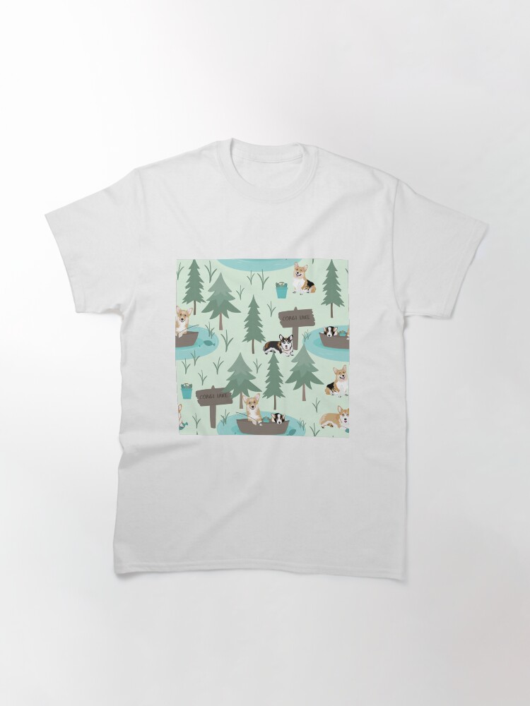 Alternate view of Corgis are fishing in the forest lake Classic T-Shirt