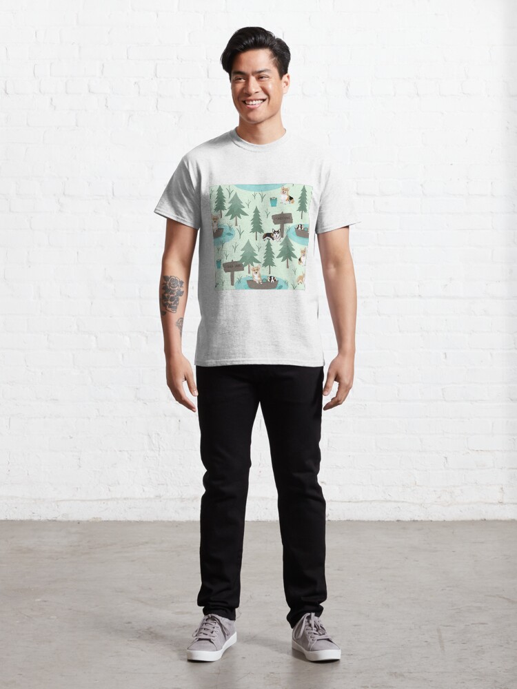 Alternate view of Corgis are fishing in the forest lake Classic T-Shirt