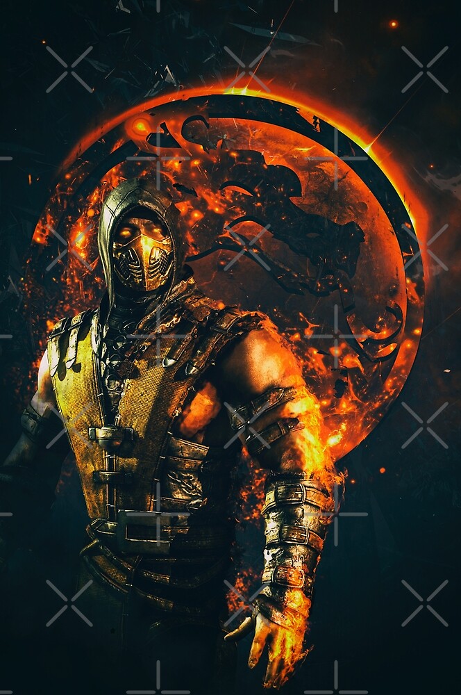 "Mortal Kombat Scorpion" By SyanArt | Redbubble