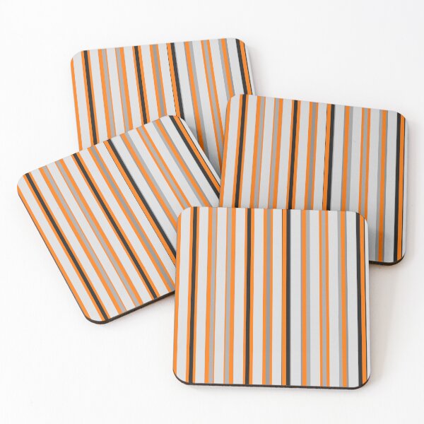 Item preview, THIN ORANGE STRIPES GREY STRIPES AND BROWN STRIPES AND WHITE  STRIPES PATTERN BY OZCUSHIONSTOO designed and sold by ozcushionstoo.