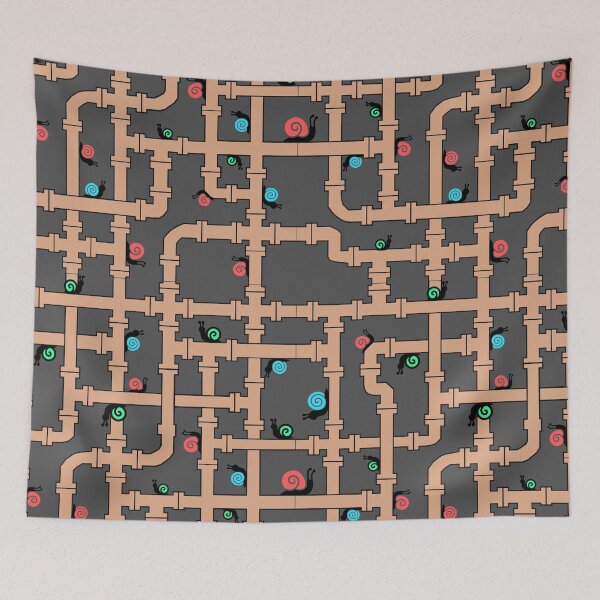 Item preview, Colourful Snails on Pipes designed and sold by WildGeometric.