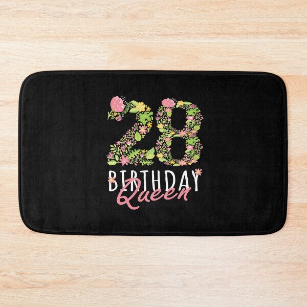Item preview, 28th Birthday Queen 28 Years Old Woman Floral B-day Theme product designed and sold by Grabitees.