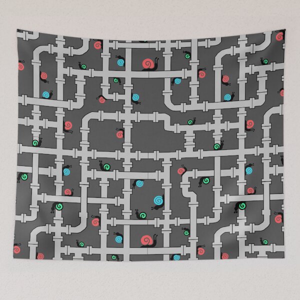 Item preview, Colourful Snails on Pipes designed and sold by WildGeometric.