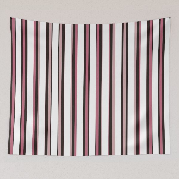 Item preview, THIN MID PINK STRIPES LIGHT PINK STRIPES AND BLACK STRIPES AND WHITE  STRIPES PATTERN BY OZCUSHIONSTOO designed and sold by ozcushionstoo.