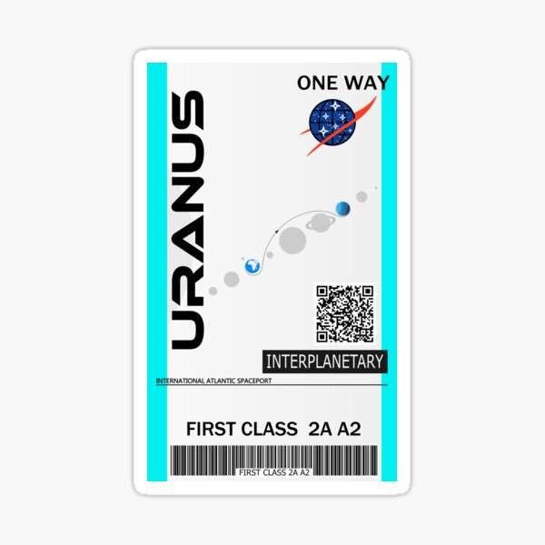 Item preview, Uranus-Weltraumticket designed and sold by jc007.
