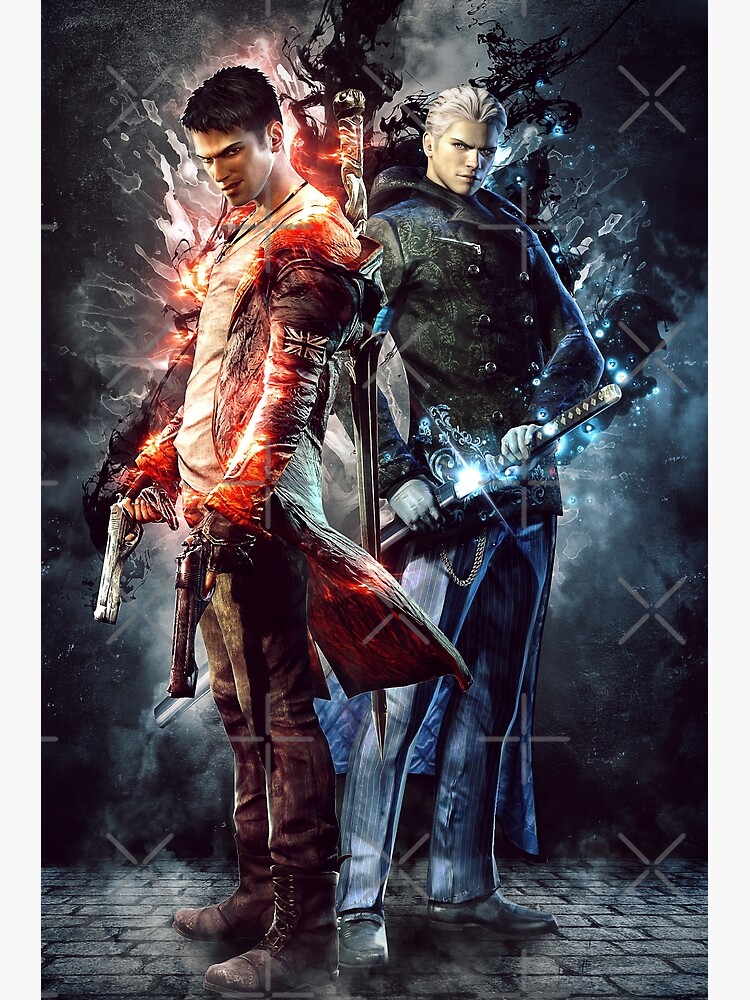 DMC  The Sparda Bros, Vergil and Dante, an art acrylic by