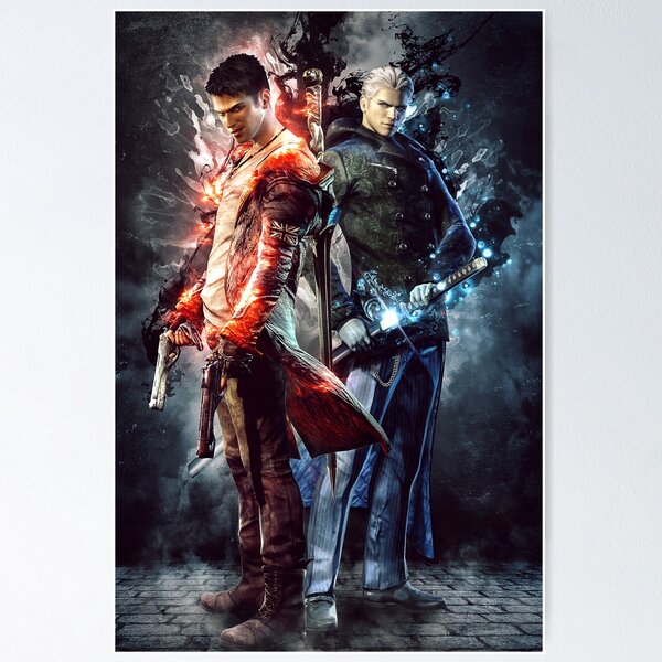  Da Bang Dmc Devil May Cry 5 Kat Vergil Sword Guns Spray 20X30  Inch Poster Print: Posters & Prints