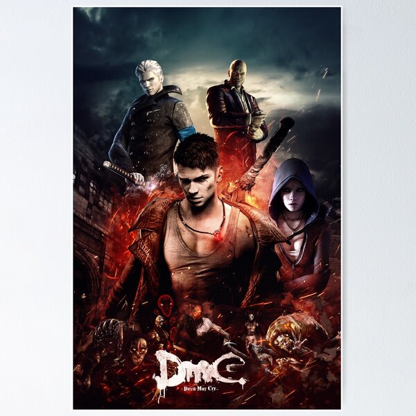  Da Bang Dmc Devil May Cry 5 Kat Vergil Sword Guns Spray 20X30  Inch Poster Print: Posters & Prints