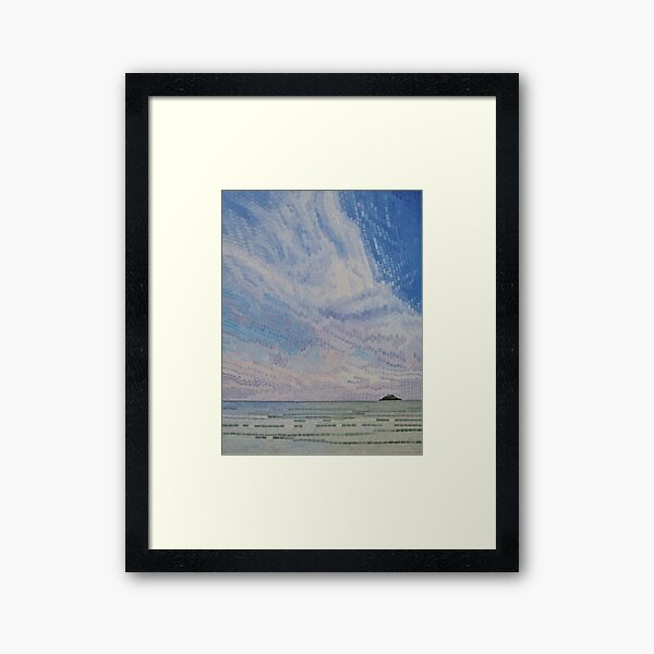 Wispy Clouds Over Ballycotton Island Framed Art Print