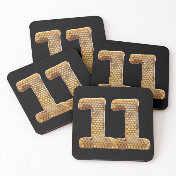 Item preview, 11 Number 3d Honey Numbers Font designed and sold by HelloFromAja.