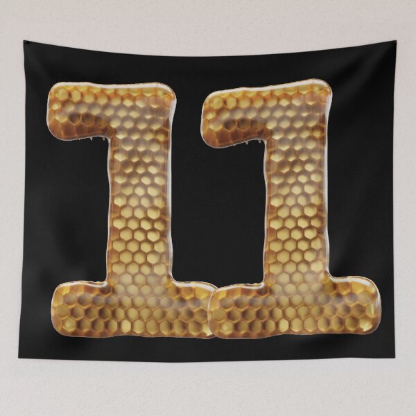 Item preview, 11 Number 3d Honey Numbers Font designed and sold by HelloFromAja.