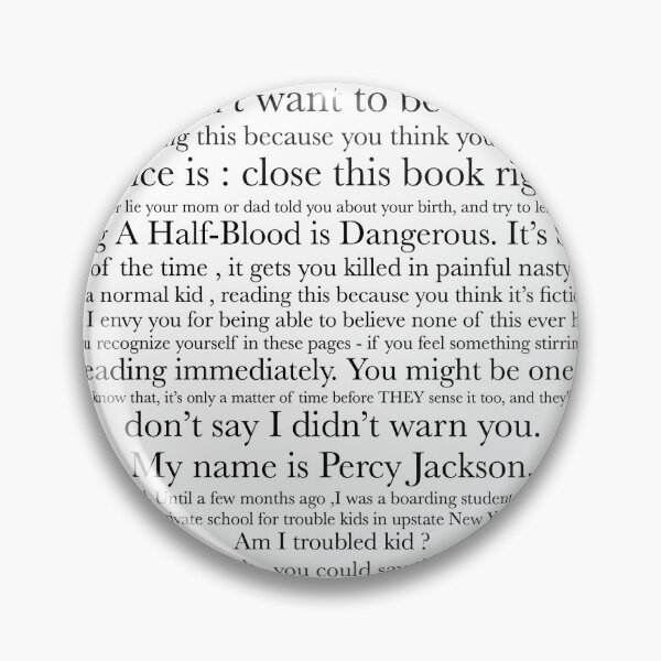 Item preview, Percy Jackson “Lightning Thief” First Page Text designed and sold by jessica  mollie.