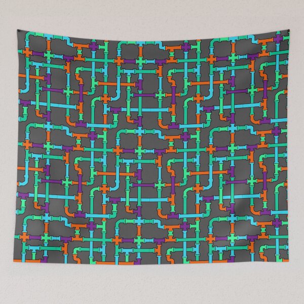 Item preview, Colourful Pipe Pattern designed and sold by WildGeometric.