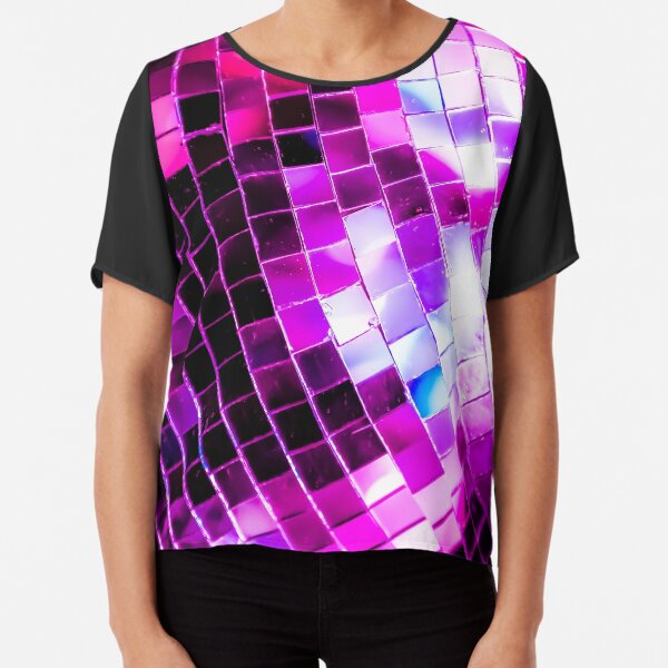 Purple Disco Ball Chiffon Top