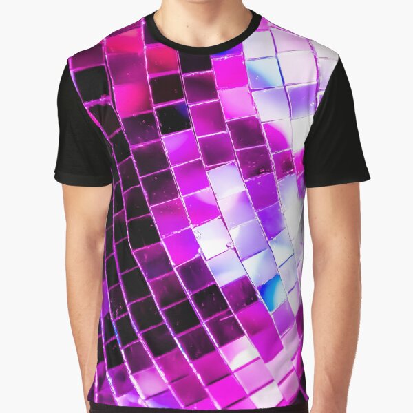 Purple Disco Ball Graphic T-Shirt