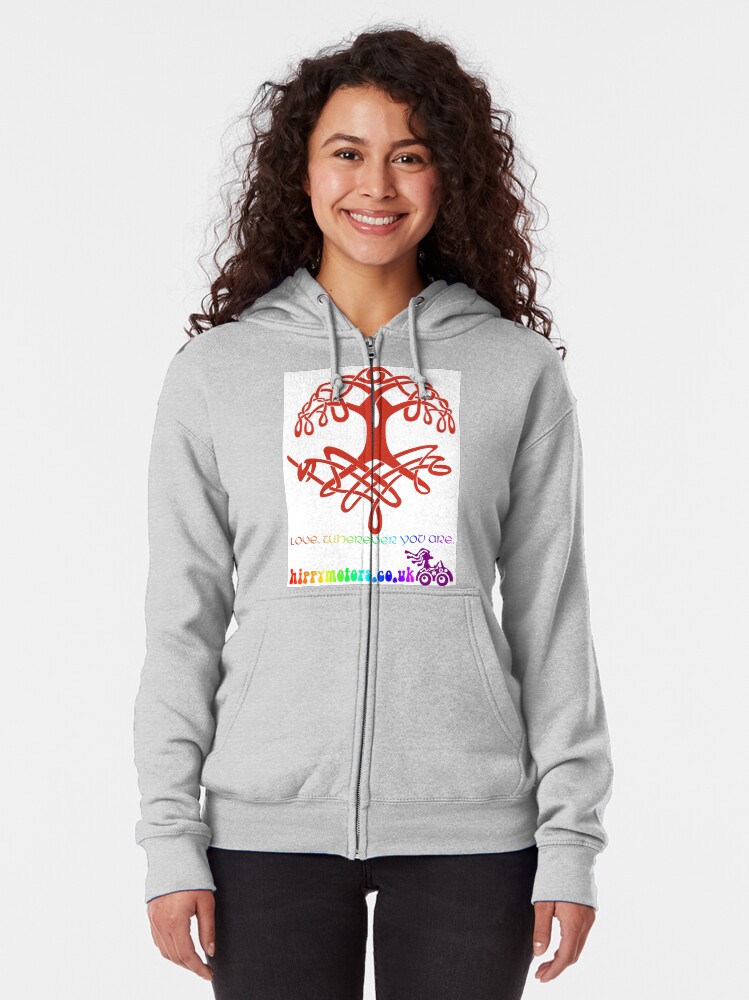 Alternate view of Celtic Tree of Life Zipped Hoodie